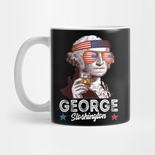 George Sloshington Washington 4th of July Men Funny American Mug